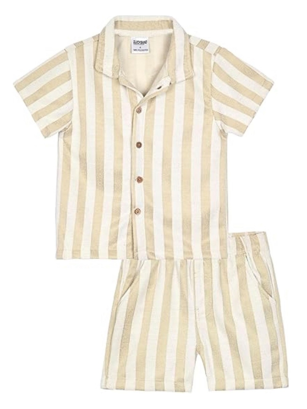 VGUC Boys Quicksand Matching Set - Cream & White